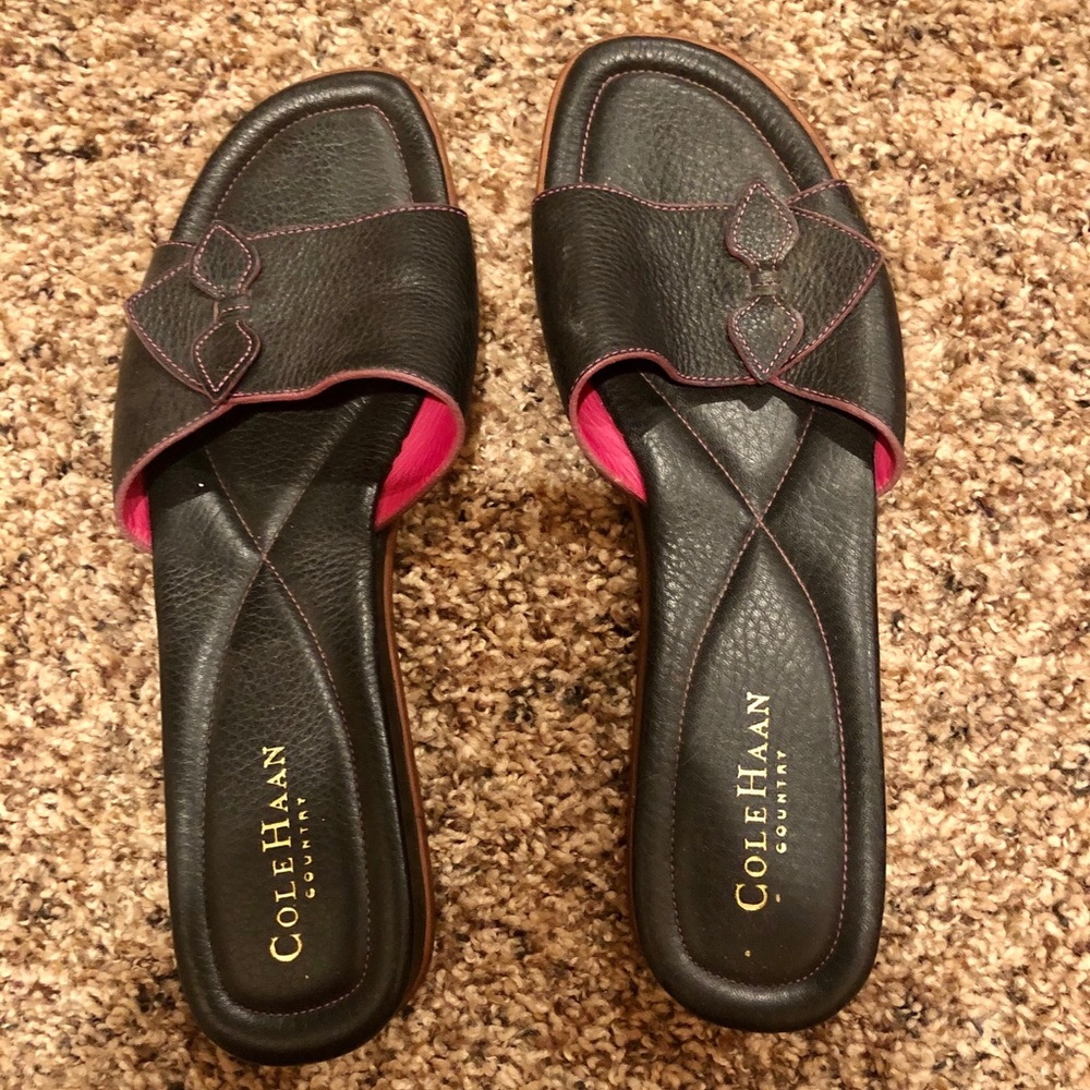 Cole Haan size 10 Black Slides